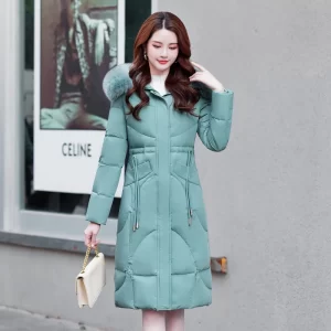 Shengyu Boya Middle-Aged Mother down Jacket Women's Jacket Mid-Length Winter New Long Over-The-Knee Thickeneded Jacket