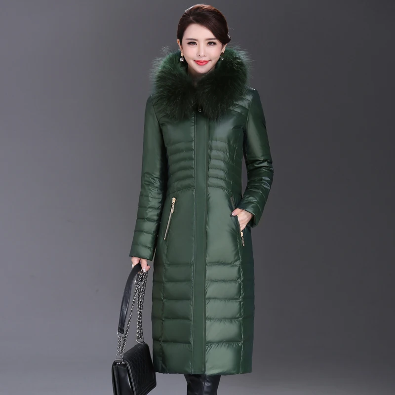 Shengyu Boya Middle-Aged and Elderly Over-The-Knee Long down Jacket Women's Jacket Thickeneded Mother's Fitted Jacket New Style - Image 4