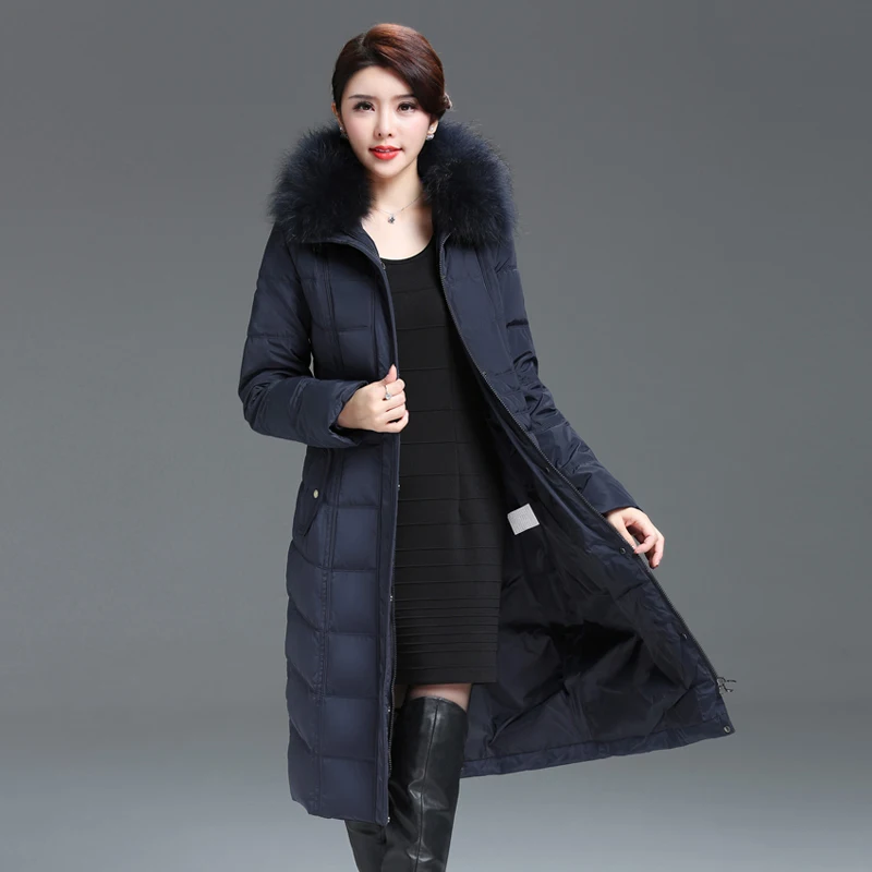 Shengyu Boya Thickeneded Middle-Aged and Elderly Mothers Over-The-Knee Long down Jacket Women's Jacket Slim Jacket New Style - Image 3