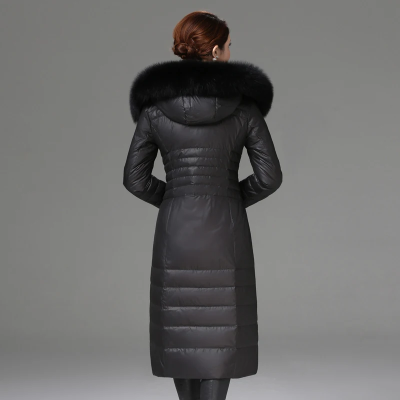 Shengyu Boya Middle-Aged and Elderly Over-The-Knee Long down Jacket Women's Jacket Thickeneded Mother's Fitted Jacket New Style - Image 6