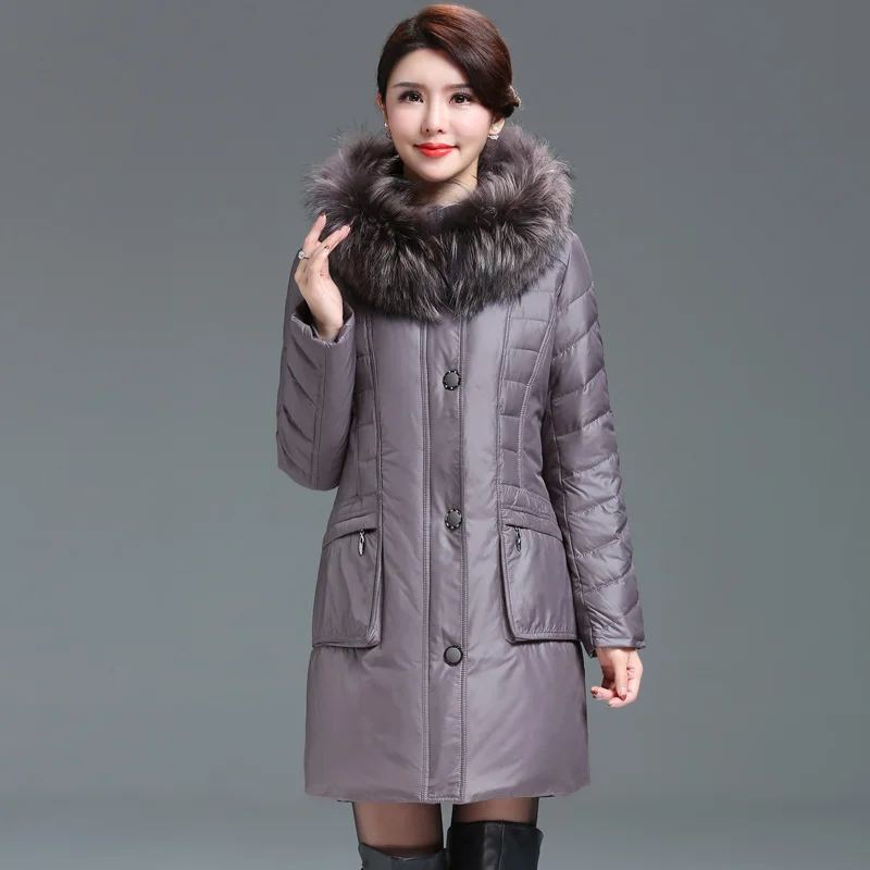 Shengyu Boya New down Jacket for Middle-Aged and Elderly Women Plus Fat Plus Size Mid-Length Plus Size Mother's Jacket New Style - Image 3