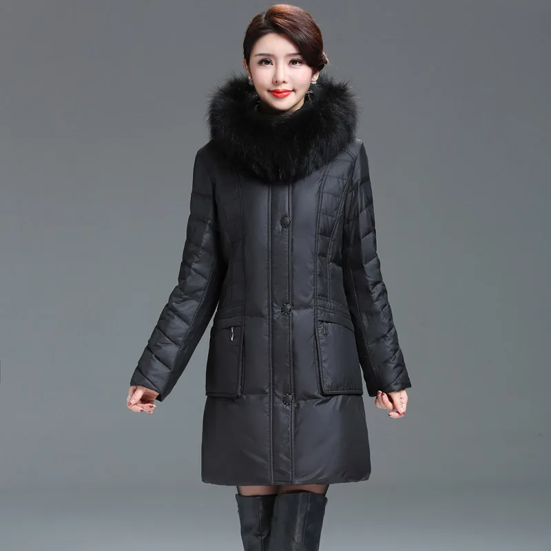 Shengyu Boya New down Jacket for Middle-Aged and Elderly Women Plus Fat Plus Size Mid-Length Plus Size Mother's Jacket New Style - Image 2