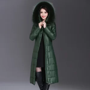 Shengyu Boya Over-The-Knee Long down Jacket for Middle-Aged and Elderly Ladieswears, Women's Jacket, Thickened Slimming Outerwear, New